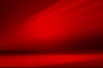 Wall interior background, studio and backdrops show products.with shadow from window color Red background for text insertion and presentation product	