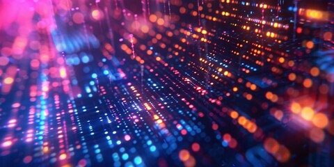 Fototapeta premium A vibrant digital backdrop background with glowing network connections.