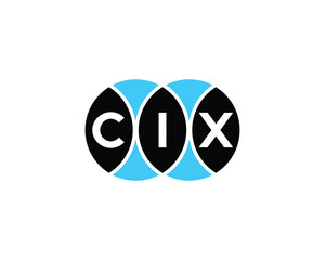 CIX Logo design vector template. CIX