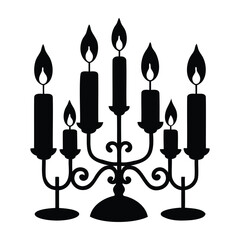 decorative candle silhouette art for celebration and ambiance design