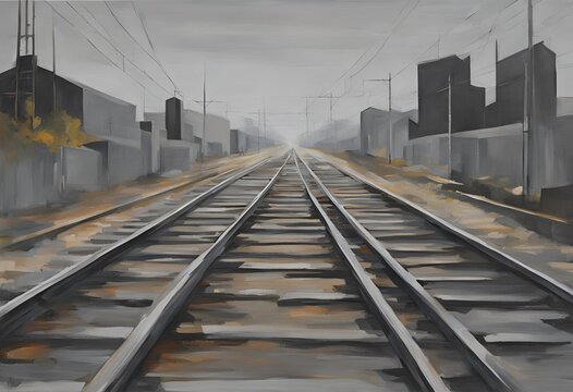 Rail Tracks to the Horizon, Tracks Ahead, Converging Lines