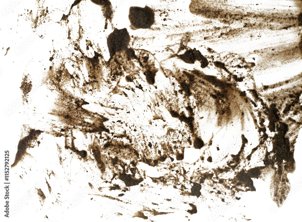 Poster Wet mud texture on withe 