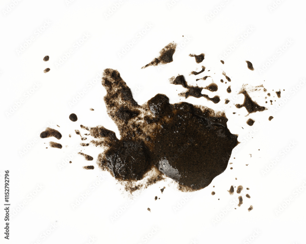 Poster Mud splash isolated element
