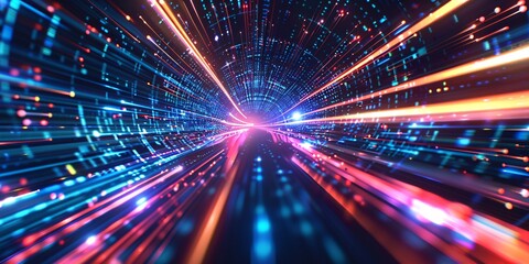 Charming abstract digital background with blue and purple dots