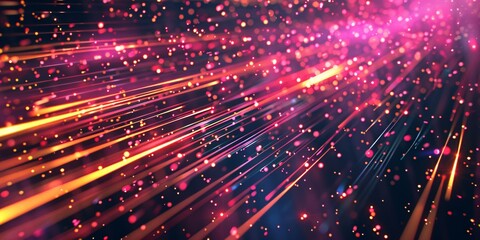 Fototapeta premium Abstract digital technology speed connect purple and gold background