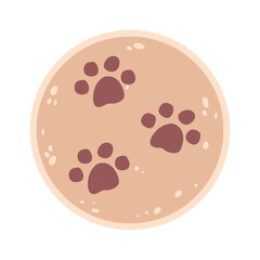Cute paw traces coffee art
