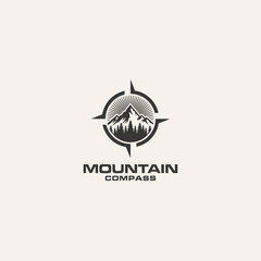Minimalist Mountain Camp Emblem for your business
