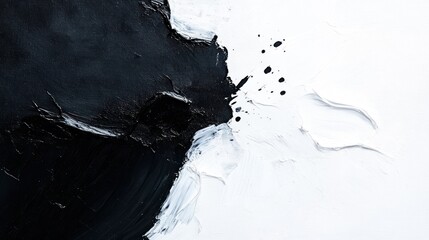 Monochromatic Abstract: Contemporary Acrylic Canvas Painting in Black, White, and Gray