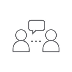 People talking vector icon in white background