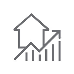 Home investment inscrease vector icon