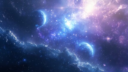 Obraz premium Japanese scientist uncovering secret of cosmic evolution energy fields using advanced spacecraft explore multiverse parallel universes mission adventurous filled theoretical physics cosmic exploration