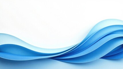 Fototapeta premium Serene Blue Abstract Wave Design, Perfect for a Peaceful and Calming Background for Various Applications