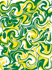 Obraz premium Liquid Marble Abstract Illustration Green Yellow