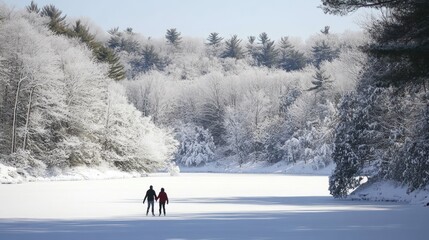 person walking in snow