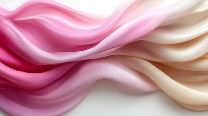 Soft pink and beige fabric waves.