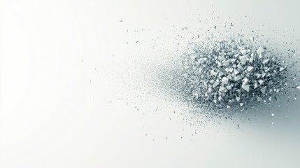 Fototapeta premium Abstract fragments dispersing into the void, creating a sense of motion and transformation in digital design
