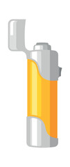 Gas piezo lighter vector illustration
