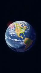 Fototapeta premium abstract Earth, flat design, with white tones