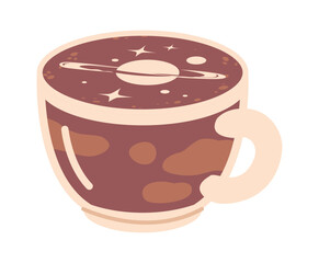 Milk coffee drink in cup