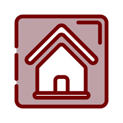Home Icon with Rectangle Outline