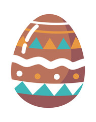 Easter egg with pattern vector illustration