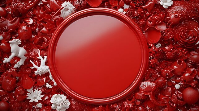 Stunning 3D depicting the vibrant Chinese zodiac animal symbols with a text placeholder for customization  Ideal for lunar new year cultural astrology themed designs