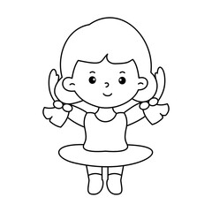 Vector of careers character outline for coloring book