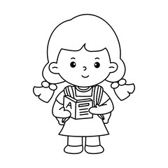 Vector of careers character outline for coloring book