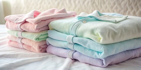 Cozy Sleepwear: Eye-Level Shot of Plush Pajama Sets for Ultimate Comfort