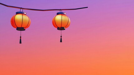 Obraz premium Soft and Glowing Lunar New Year Symbols with Text Placeholder in 3D Festive and Auspicious Chinese Holiday Tradition and Culture Design