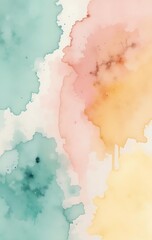 Obraz premium Abstract Watercolor Painting in Pastel Colors