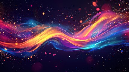 Minimalist New Year Light Beams