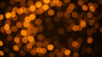 Obraz premium Blur Golden Bokeh Lights on Black Background