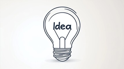 A light bulb illustration with the word "Idea" inside, symbolizing creativity and innovation.