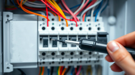 Electrical Circuit Breaker Panel Inspection. This image is relevant as it highlights the importance of regular maintenance and inspection of electrical systems to ensure safety and proper functioning.