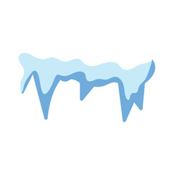 Snow caps of roofs vector illustration design