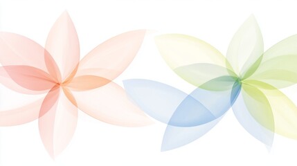 Fototapeta premium Abstract Floral Design Pastel Hues and Soft Shapes