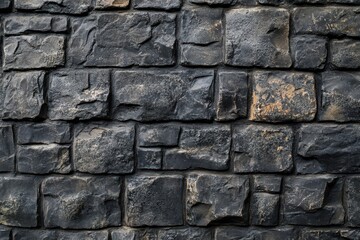 Fototapeta premium Dark gray stone wall texture. (1)