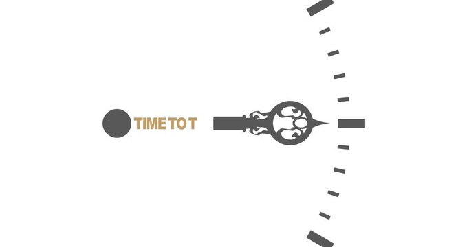 Travel inspiration quote with clock face and moving arrow. The best time to travel. Lets go travel. Motivation for traveling.