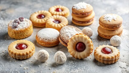 Minimalist photos showcase delectable cookies, delicate Linzers, and creamy coconut balls.