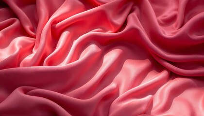 Obraz premium Luxurious velvet background in rich deep red with soft folds and a glossy finish, perfect for elegant designs.