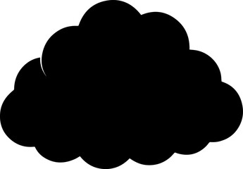 cloud silhouette vector illustration