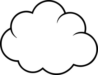 cloud outline vector illustration