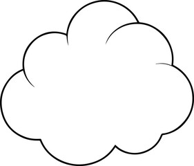 cloud outline vector illustration