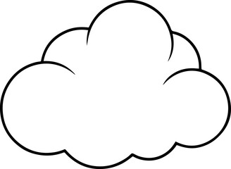 cloud outline vector illustration