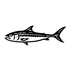 Fish Illustration in Black and White