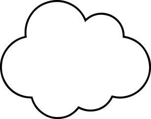 cloud outline vector illustration