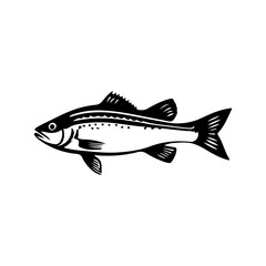 Fish Illustration in Black and White