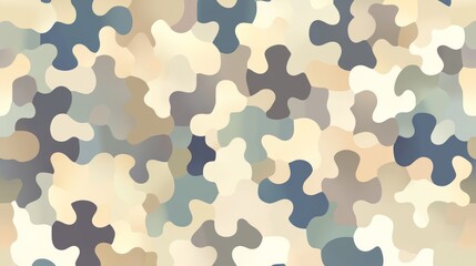 Fototapeta premium Abstract Puzzle Piece Camouflage Pattern Design