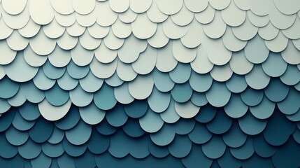 Abstract Scaled Pattern in Teal and White Hues